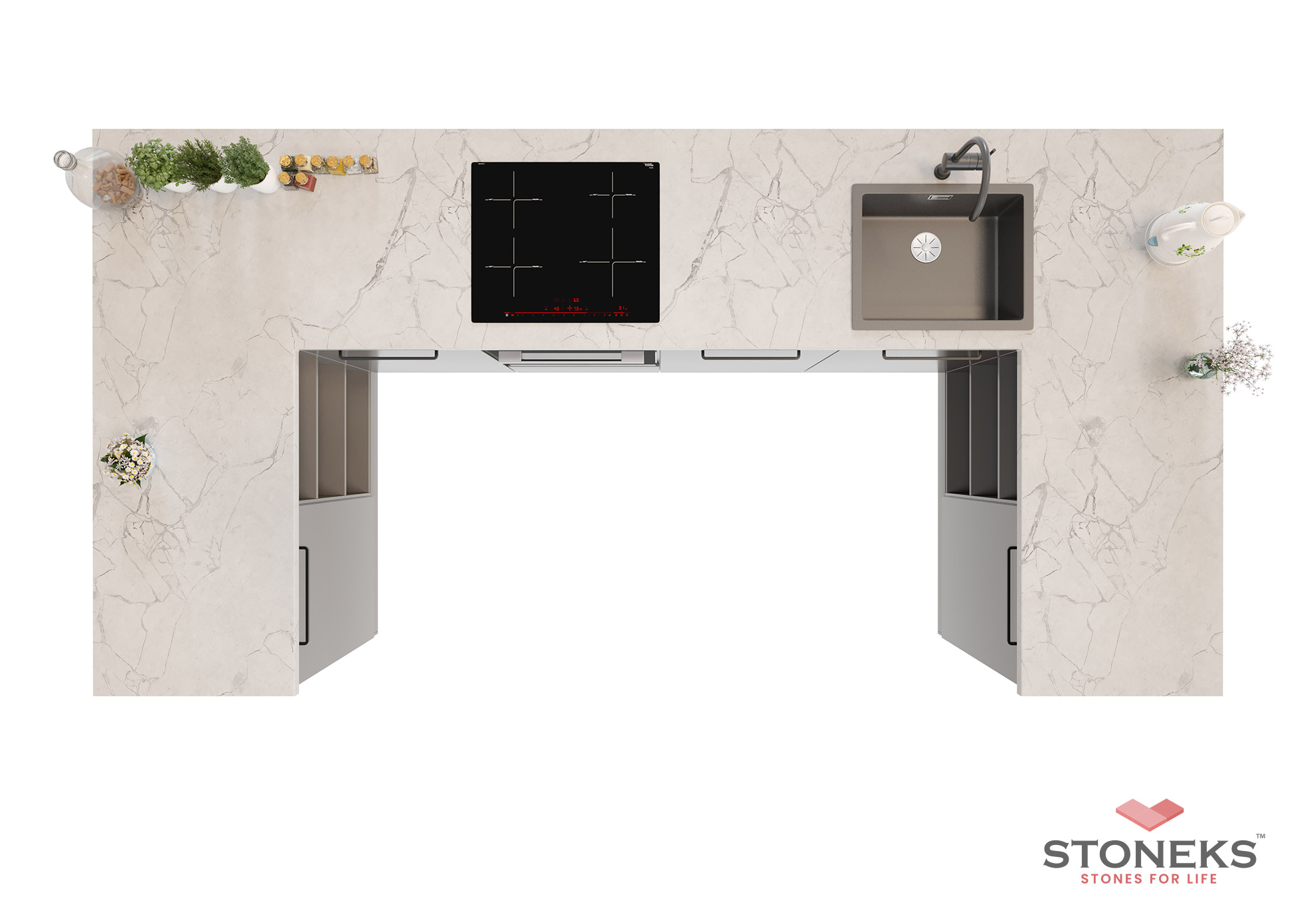 U-formad – 3D-illustration